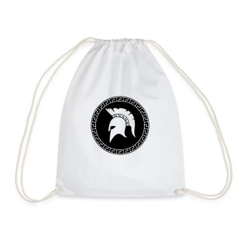 sparta_helm_01 - Drawstring Bag - white - Front