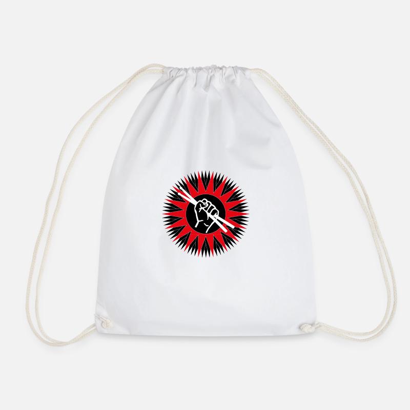 drums drums - Drawstring Bag - white