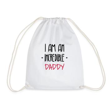 Dad Daddy Papa Vati Vater Father's Day Baby - Drawstring Bag - white - Front