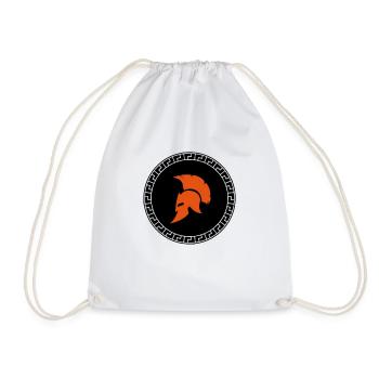 sparta_helm_02 - Drawstring Bag - white - Front