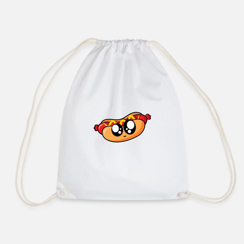 Delicious hot dog - Drawstring Bag - white