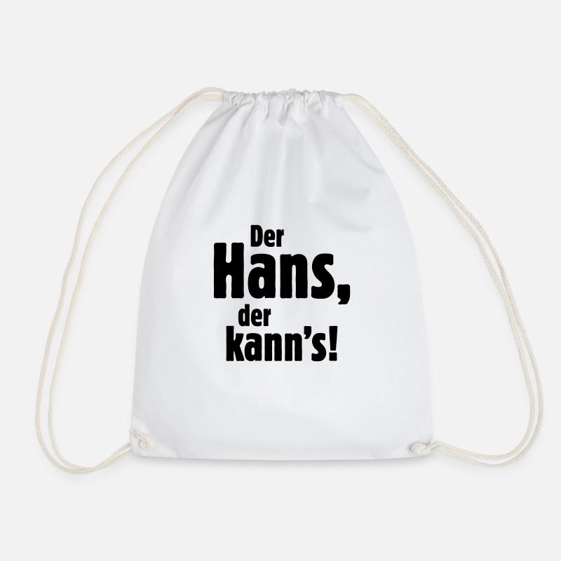 Der Hans, der kann's! - Turnbeutel - Weiß