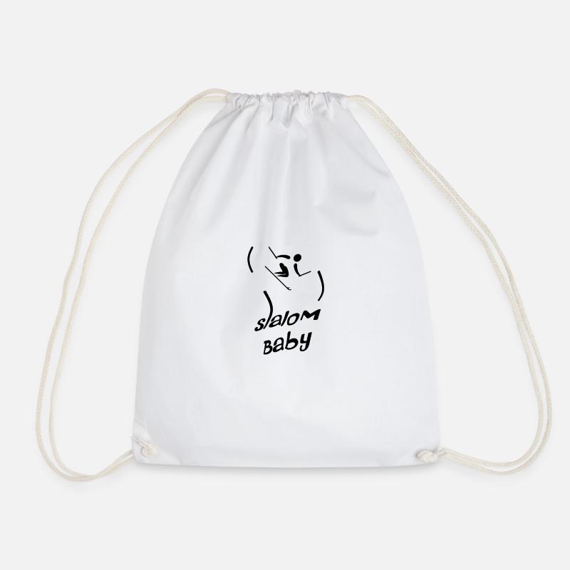 Slalom baby - Drawstring Bag - white