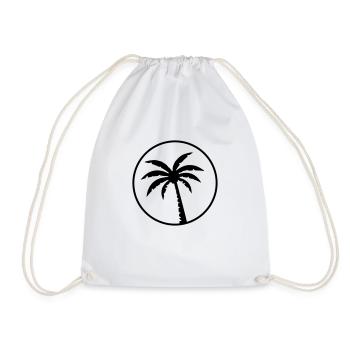 palm design tree - Turnbeutel - Weiß - Vorne