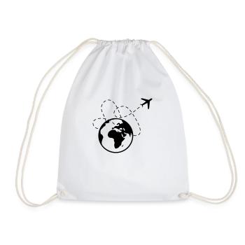 earth planet travel - Turnbeutel - Weiß - Vorne