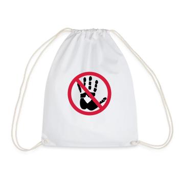Handprint - Do not touch! - Sac de sport léger - blanc - Devant