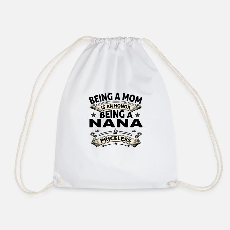 BEING A NANA - Drawstring Bag - white