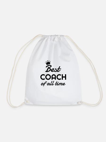 Coach / Coaching / Trainer / Sport - Turnbeutel - Weiß
