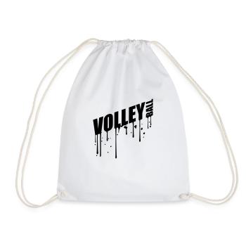 stamp drop graffiti spray text logo design cool pa - Drawstring Bag - white - Front