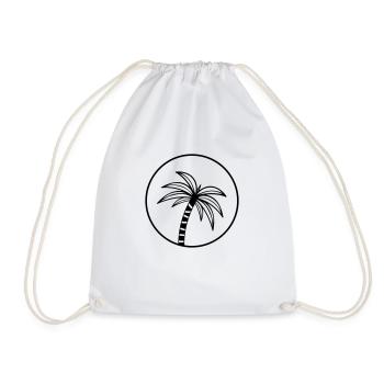 palm tree symbol - Turnbeutel - Weiß - Vorne