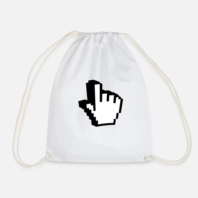 hand 3d pc - Turnbeutel - Weiß