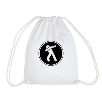 dabbing man icon - Turnbeutel - Weiß - Vorne