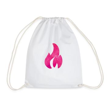 flamme feuer pink - Turnbeutel - Weiß - Vorne