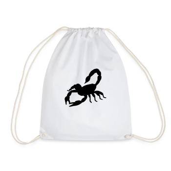 skorpion silhouette - Turnbeutel - Weiß - Vorne