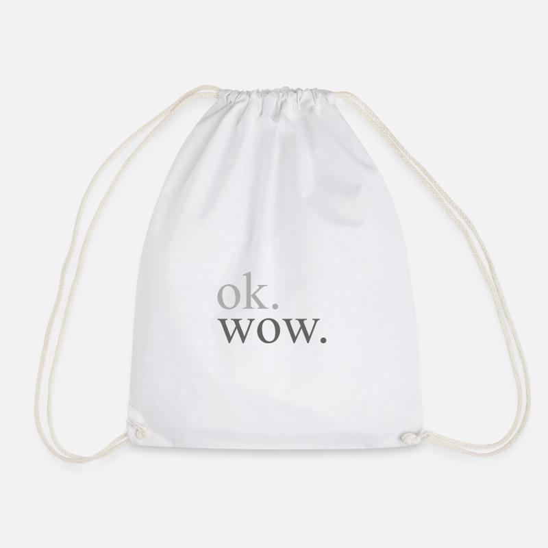 ok. wow. - Turnbeutel - Weiß
