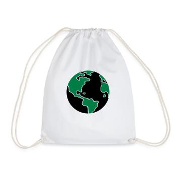 erde_001 - Drawstring Bag - white - Front