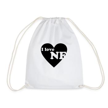 I love NF! - Drawstring Bag - white - Front