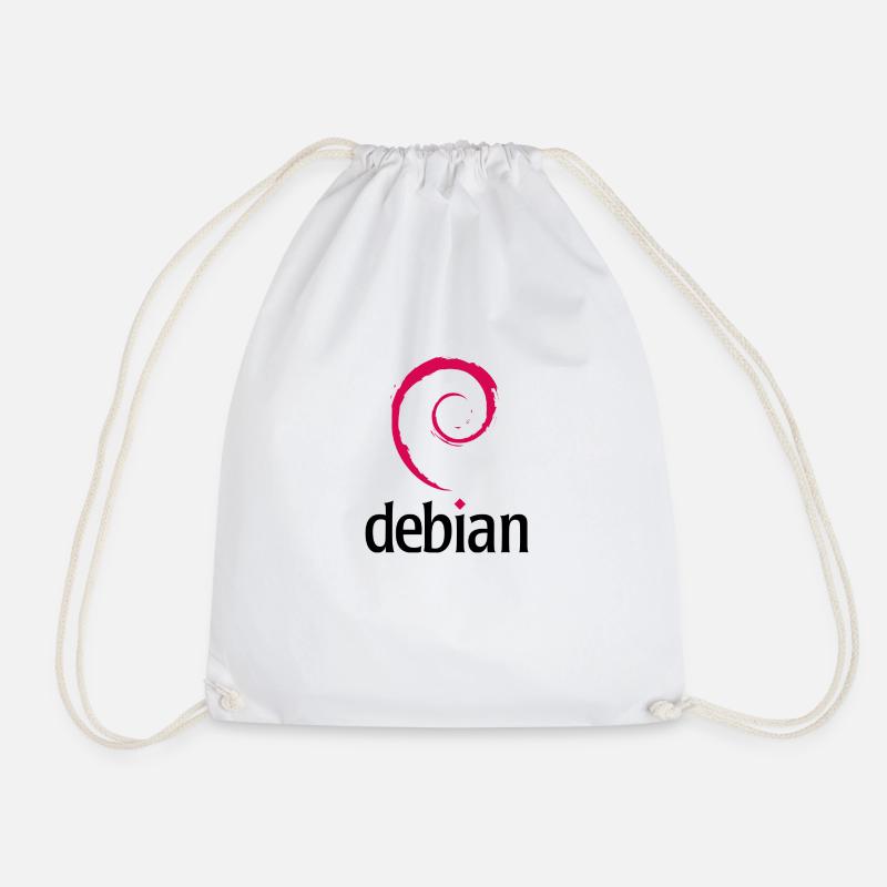 Debian - Drawstring Bag - white