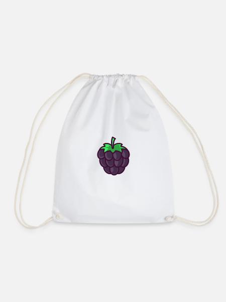 blackberry - Drawstring Bag - white