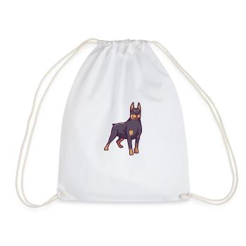 Doberman Pinscher - Turnbeutel - Weiß - Vorne