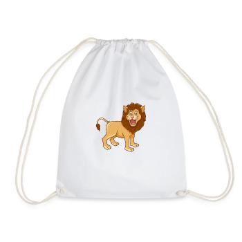 Lion de dessin animé - Sac de sport léger - blanc - Devant