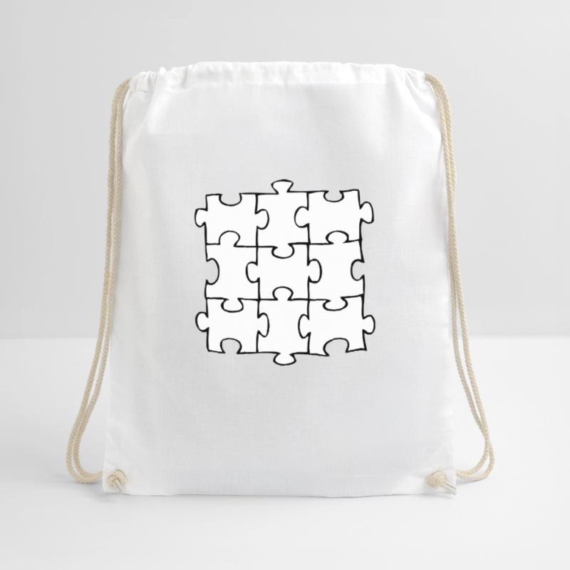 Puzzle Drawstring Bag