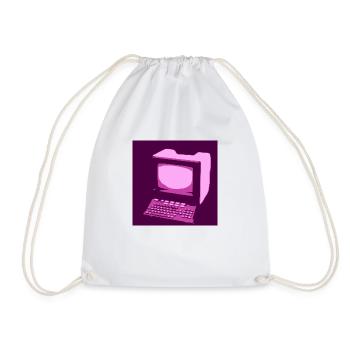 MINITEL POP ART VIOLET - Sac de sport léger - blanc - Devant