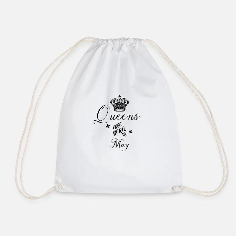 Queens are Born in May - Turnbeutel - Weiß