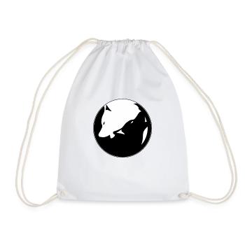 Wolf Kopf garou wild Tier Logo - Turnbeutel - Weiß - Vorne