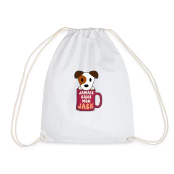 Jamais Sans Mon Jack Russel Cadeaux Chien Mignon - Sac de sport léger - blanc - Devant