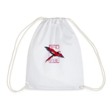 Red Parrot - BIRD VIBE - Drawstring Bag - white - Front
