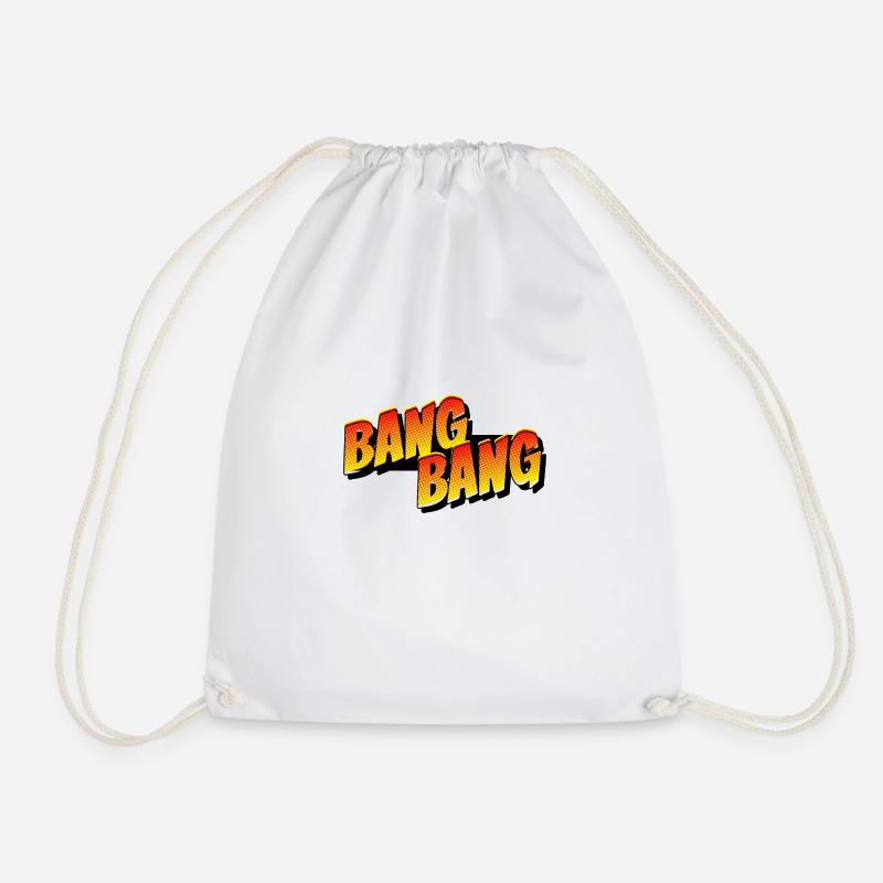 BANG BANG - Comic Schriftzug - Turnbeutel - Weiß