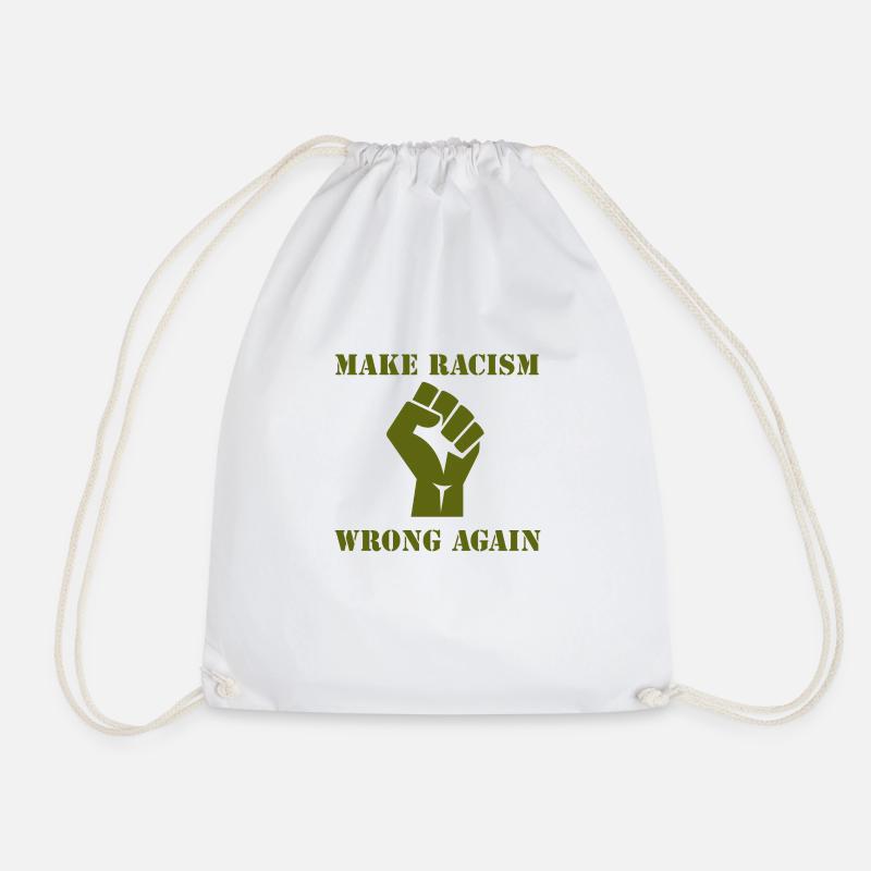 MAKE RACISM WRONG AGAIN - Turnbeutel - Weiß