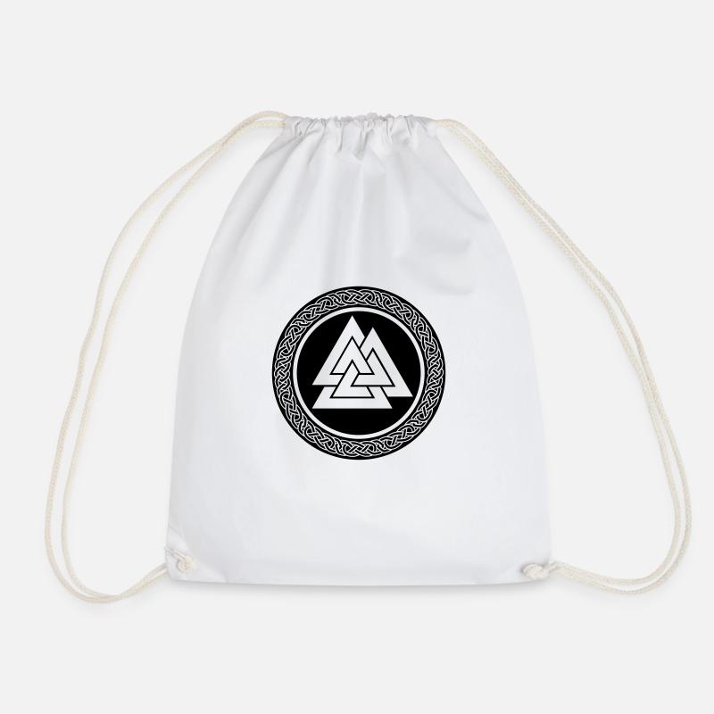 Viking noeud valknut - Sac de sport léger - blanc