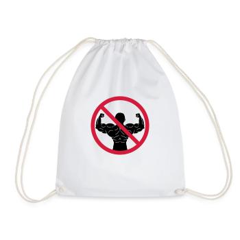 Aucun culturiste interdit - Sac de sport léger - blanc - Devant
