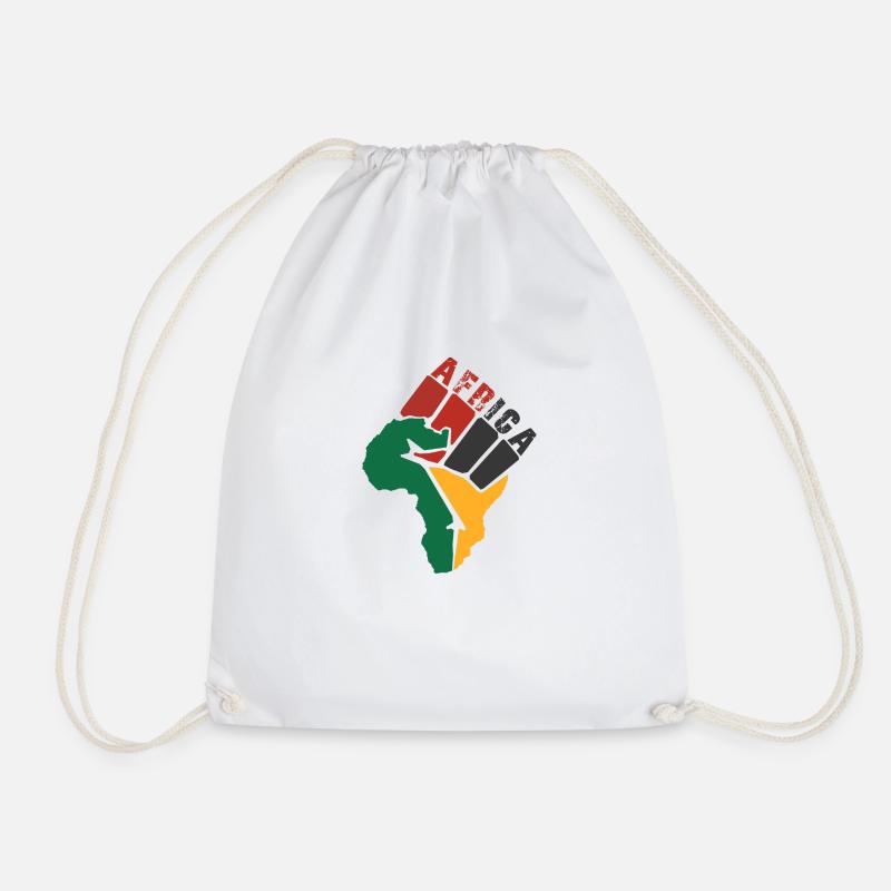 Africa - Drawstring Bag - white
