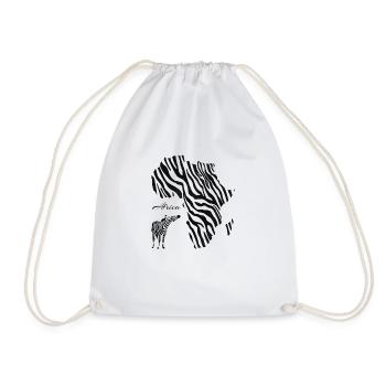 Africa - Drawstring Bag - white - Front