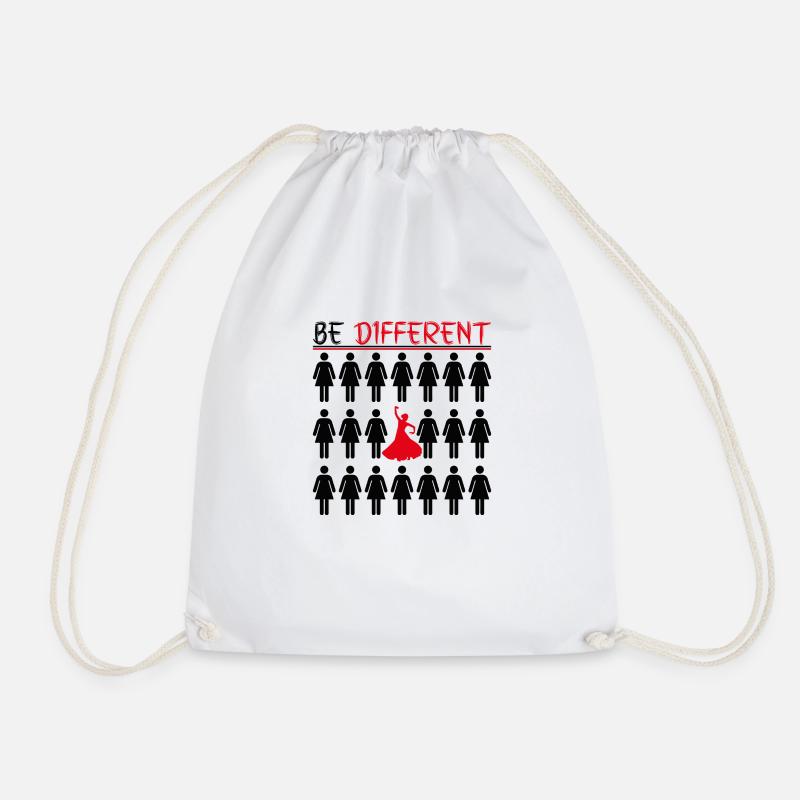 Be Different Flamenco - Black - Turnbeutel - Weiß