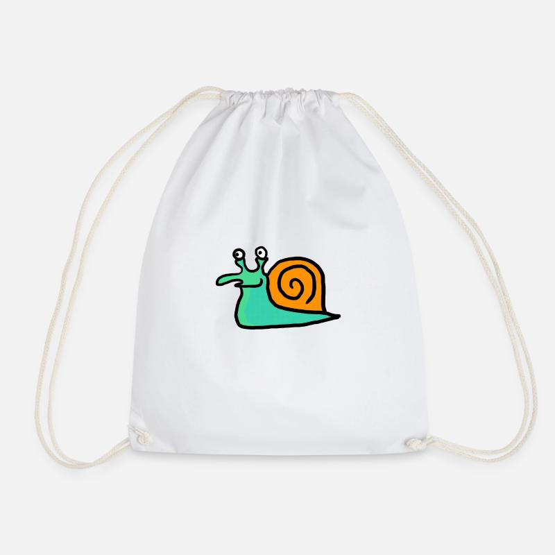 Schnecke - Turnbeutel - Weiß