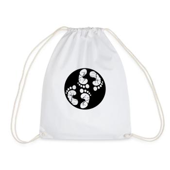 Timbre Gémeaux rond - Sac de sport léger - blanc - Devant