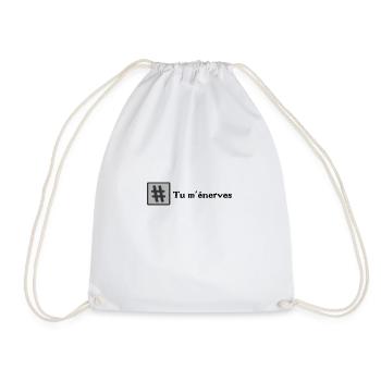 Tu m énerves - Sac de sport léger - blanc - Devant