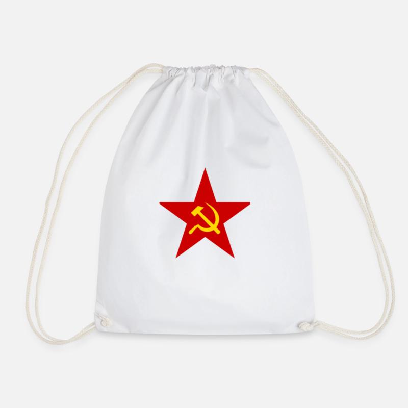 Russia Star - Drawstring Bag - white