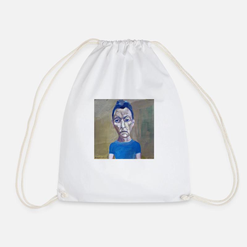 Lucian Freud - Drawstring Bag - white