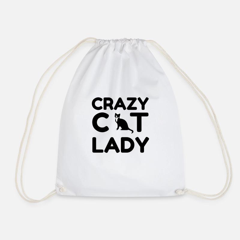 CRAZY CAT LADY - Turnbeutel - Weiß