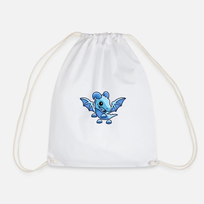Cute Frost Dragon - Drawstring Bag - white