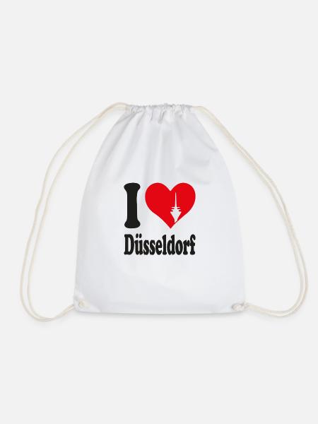 I love Düsseldorf - Turnbeutel - Weiß