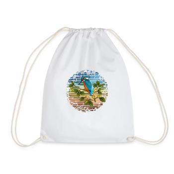 Oiseau Kingfisher - Sac de sport léger - blanc - Devant