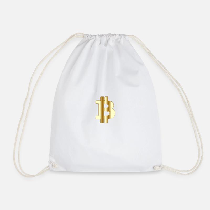 Bitcoin - Drawstring Bag - white
