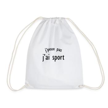 MEILLEUR VENTE je peux pas j ai sport - Sac de sport léger - blanc - Devant