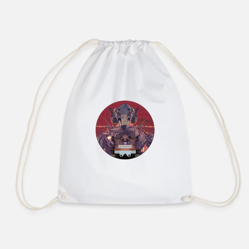 Wicker Man Rollercoaster Design - Alton Towers - Drawstring Bag - white